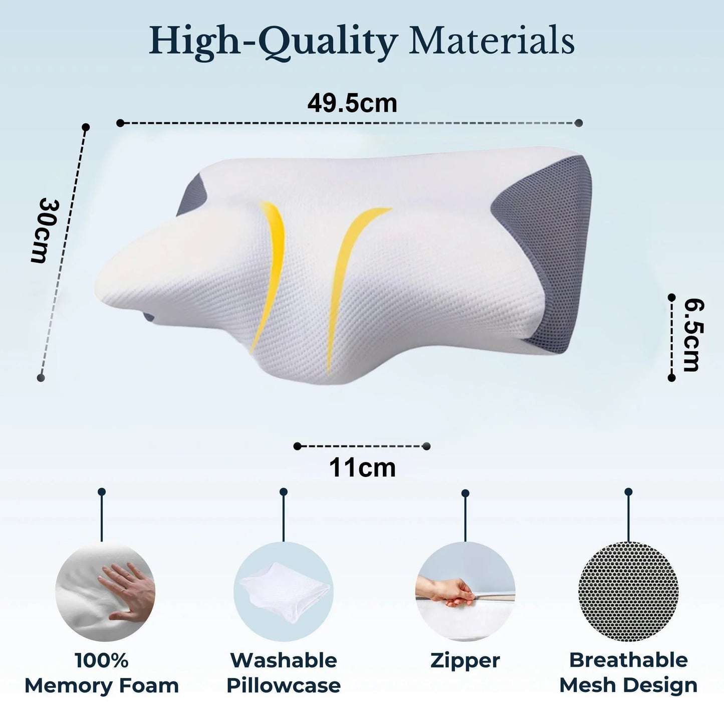 Premium Comfort Pillow with Ergonomic Contours